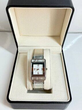 Louis Arden Silver-Tone Cuff Quartz Watch